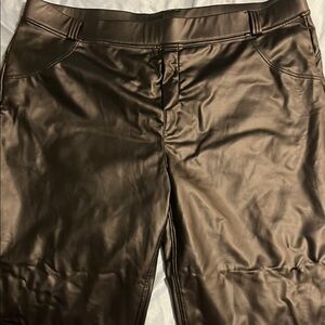 Black Faux Leather Pants